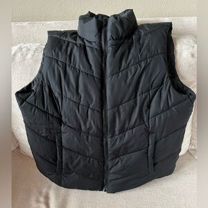 Cole Haan Black Patch Quilted Puffer Vest
